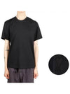 Tone On Tone Heart Logo Organic Cotton Short Sleeve T-Shirt Black - AMI - BALAAN 2