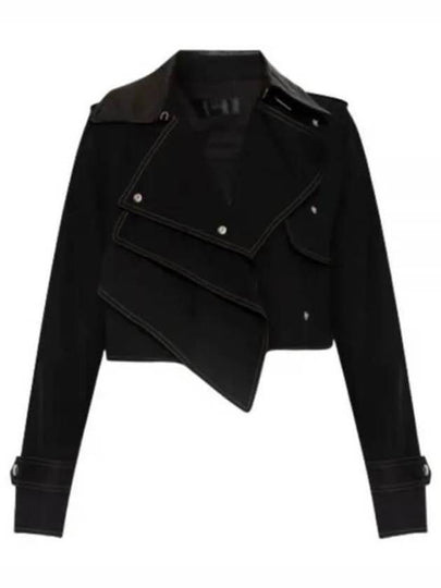 Crop Trench Jacket Black - HELMUT LANG - BALAAN 2