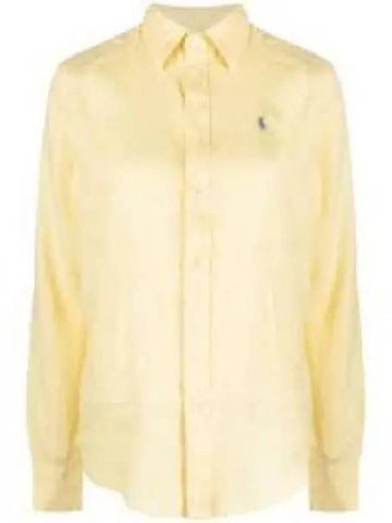 W relax fit linen shirt yellow 1279602 - POLO RALPH LAUREN - BALAAN 1