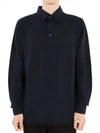 Men's Cotton Long Sleeve Polo Shirt Navy - LORO PIANA - BALAAN 2