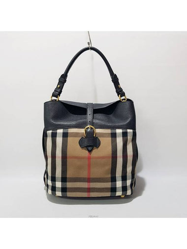 House check buckle hobo shoulder bag - BURBERRY - BALAAN 1