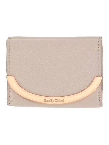 Lizziel Trifold Mini 3-Fold Half Wallet Cement Beige - CHLOE - BALAAN 1