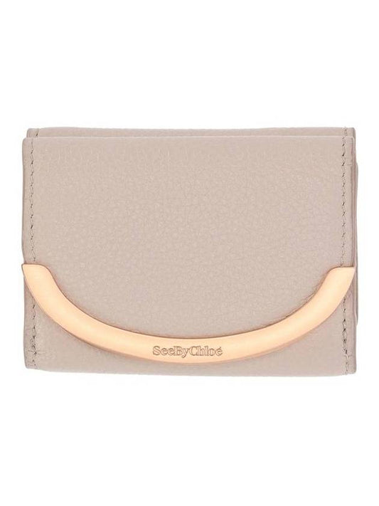 Lizziel Mini 3-Fold Half Wallet Cement Beige - CHLOE - BALAAN 1