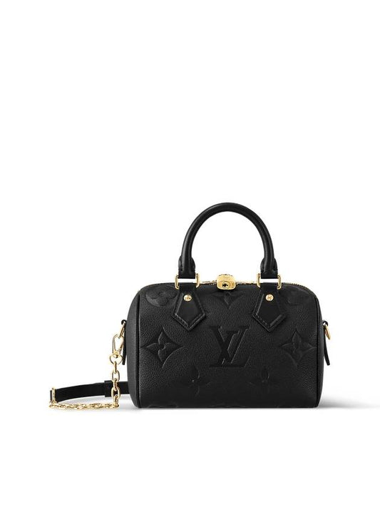 Speedy Bandouliere 20 Monogram Empreinte Strap Tote Bag Black - LOUIS VUITTON - BALAAN 2