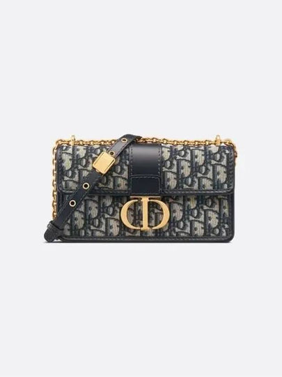 30 Montaigne East West Oblique Jacquard Chain Shoulder Bag Blue - DIOR - BALAAN 2