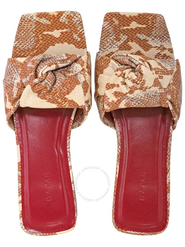 By Far Ladies Almond Knotted Snake-print Slides, Brand Size 36 ( US Size 6 ) - BY FAR - BALAAN 3