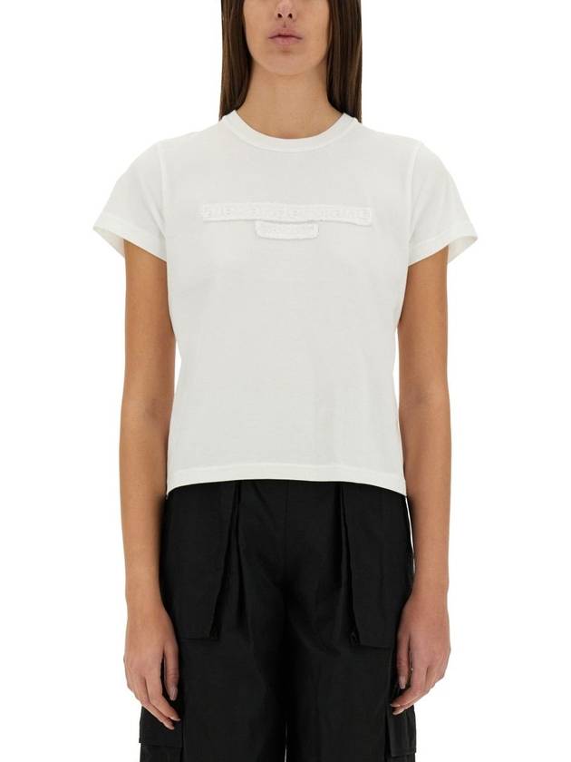 Alexander Wang Worn-Out Effect Logo Cotton Jersey T-Shirts Clothing - ALEXANDER WANG - BALAAN 2