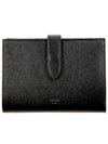 medium strap grain calfskin wallet black - CELINE - BALAAN.