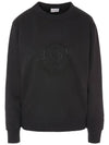 Crystal Logo Sweatshirt Black - MONCLER - BALAAN 2