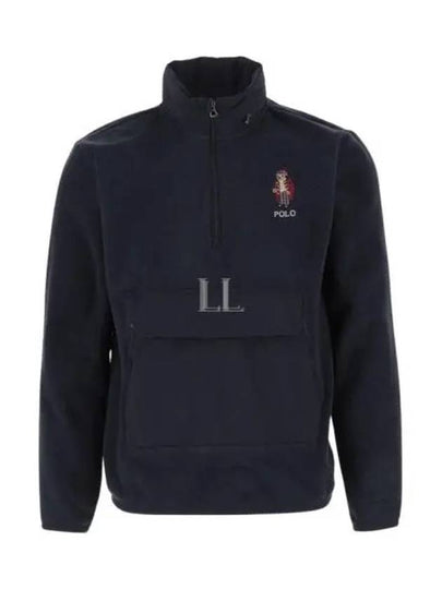 Half Zip Fleece Jacket Black - POLO RALPH LAUREN - BALAAN 2