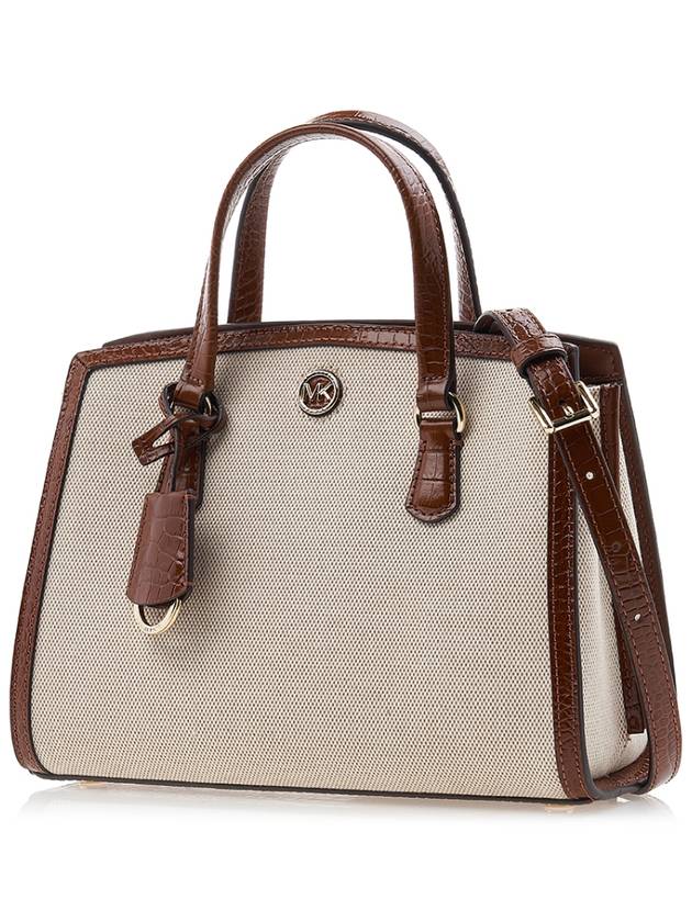 Chantal Small Tote Bag Brown Beige - MICHAEL KORS - BALAAN 3