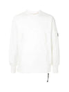 Lens Wappen Zipper Panel Sweatshirt White - CP COMPANY - BALAAN 3