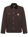 Dearborn Canvas Michigan Chore Shirt Jacket Tobacco Black Rigid - CARHARTT WIP - BALAAN 2