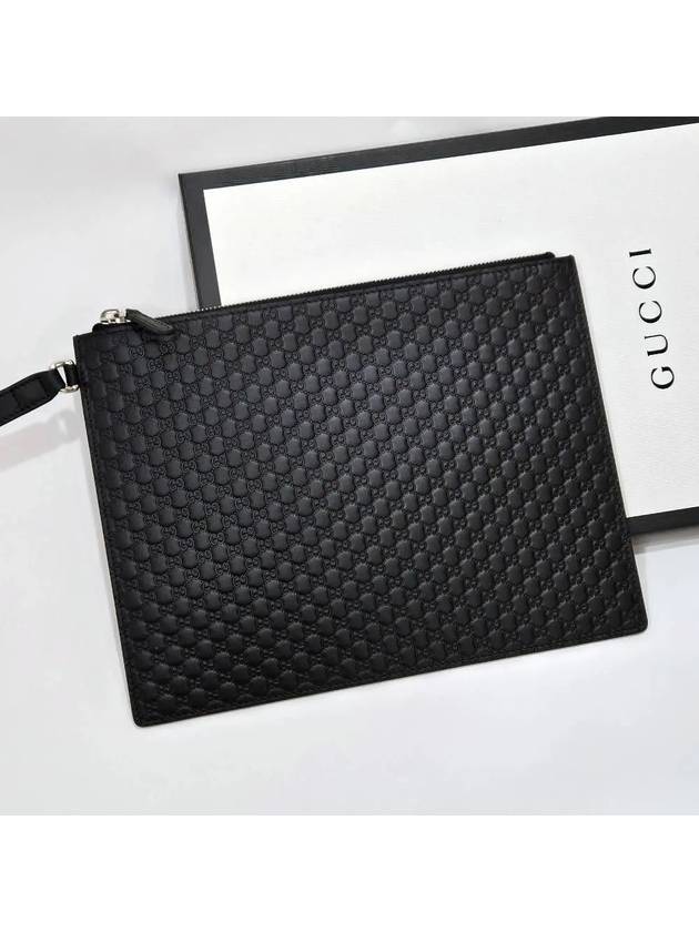 GG Micro Ssima Strap Clutch Bag Black - GUCCI - BALAAN 2