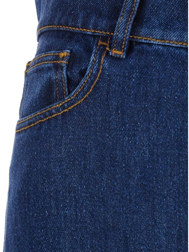 Blue Five Pocket Jeans With Logo Patch On The Back In Denim For Women - P.A.R.O.S.H. - BALAAN 3