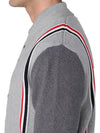 Fun Mix V-neck Cotton Cardigan Grey - THOM BROWNE - BALAAN 4