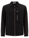 11103 Cotton Nylon Drill Overshirt Jacket Black - STONE ISLAND - BALAAN 2