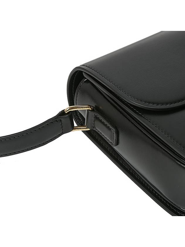 Classique Triomphe Shiny Calfskin Shoulder Bag Black - CELINE - BALAAN 4