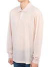 Men's Lightweight Cotton Blend Jersey Polo Shirt Pink - DIOR - BALAAN 3