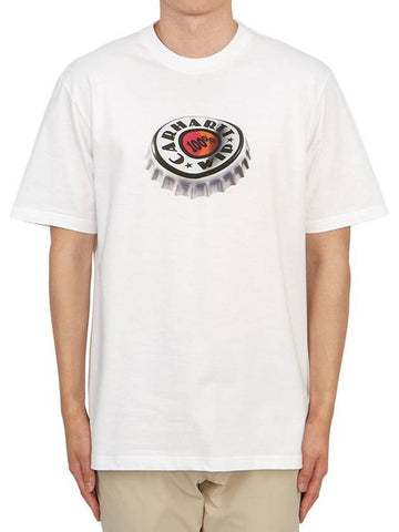 Bottle Cap Short Sleeve T-Shirt White - CARHARTT WIP - BALAAN 1