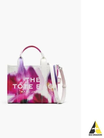 Floral Leather Small Tote White Multi MBBAA24013PCH - MARC JACOBS - BALAAN 1