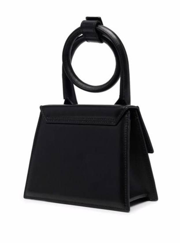 Le Chiquito Noeud Coiled Leather Tote Bag Black - JACQUEMUS - BALAAN 3