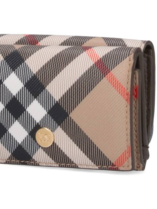 Check Half Wallet Beige - BURBERRY - BALAAN 5