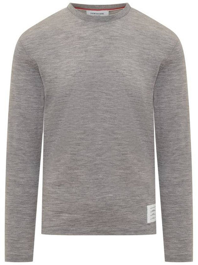 Wool Jersey 4-Bar Long Sleeve T-Shirt Light Grey - THOM BROWNE - BALAAN 2