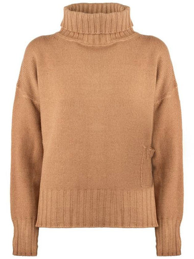 Base Camel Merino Wool Turtleneck Sweater - BASE MILANO - BALAAN 1