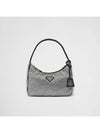 Crystal Satin Mini Bag Grey - PRADA - BALAAN 1