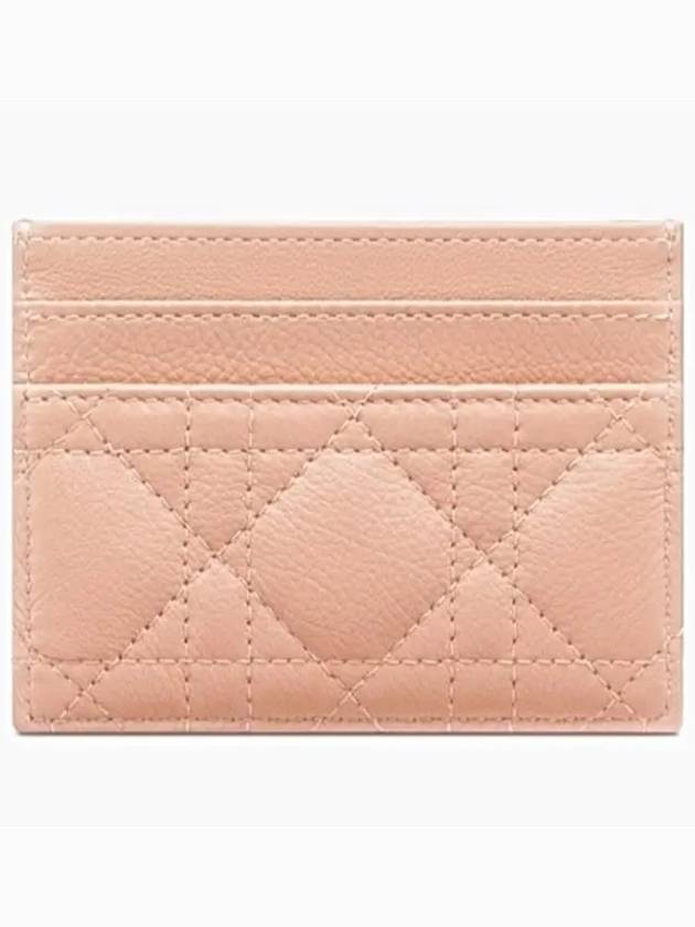 Caro 5-Slot Supple Cannage Calfskin Card Wallet Rose Des Vent - DIOR - BALAAN 5