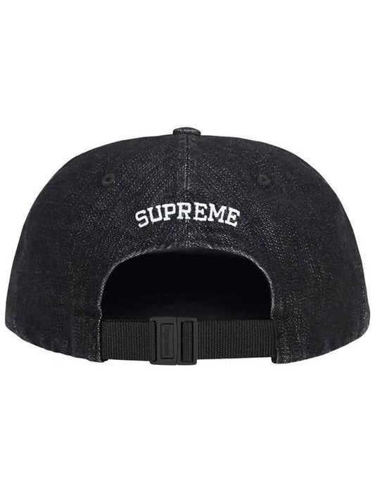 Men s Cordura Denim Small Box 6 Panel Hat Ball Cap Black SS24H33 - SUPREME - BALAAN 2