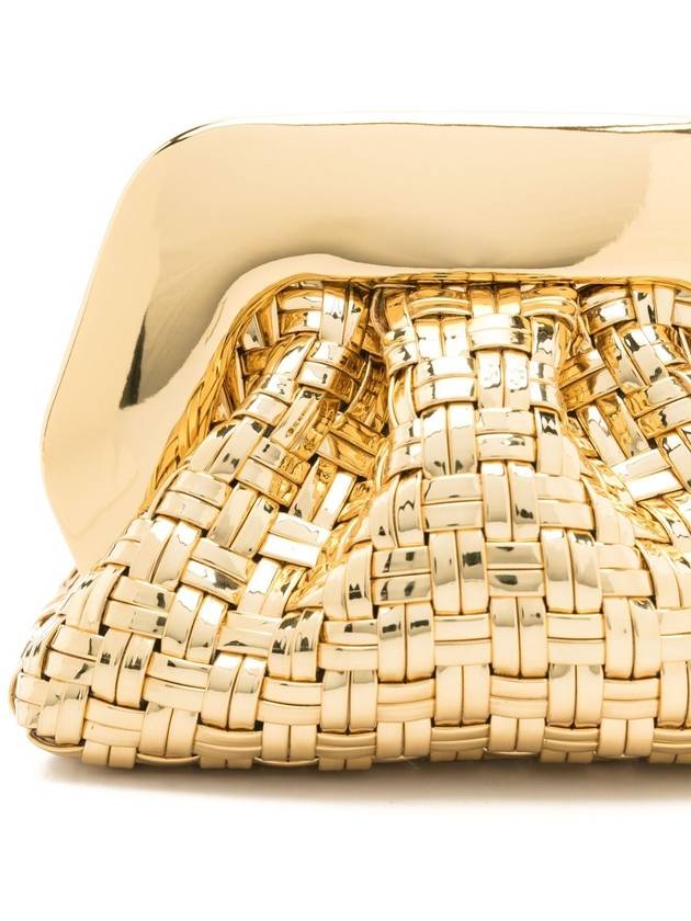 Gea weaved laminated clutch bag - THE MOIRE - BALAAN 4