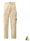 Stretch Sateen Loose Cargo Straight Pants Beige - CP COMPANY - BALAAN 2