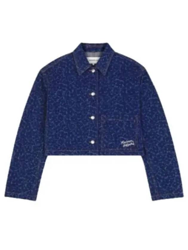 Cropped Denim Jacket Navy - MAISON KITSUNE - BALAAN 2