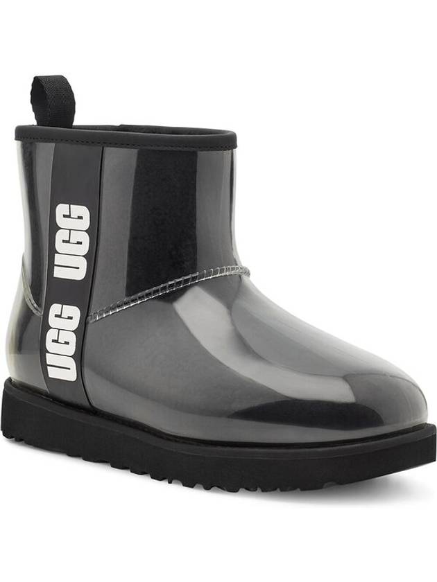 Women's Classic Clear Mini Rain Boots Black - UGG - BALAAN 3