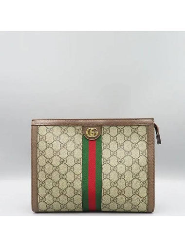 625549 GG Supreme Canvas Ophidia Web Stripe Pouch and Clutch - GUCCI - BALAAN 1