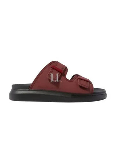 Hybrid Debossed Logo Slippers Red - ALEXANDER MCQUEEN - BALAAN 2