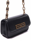 BB Gold Logo Cross Bag Black - BALENCIAGA - BALAAN 4