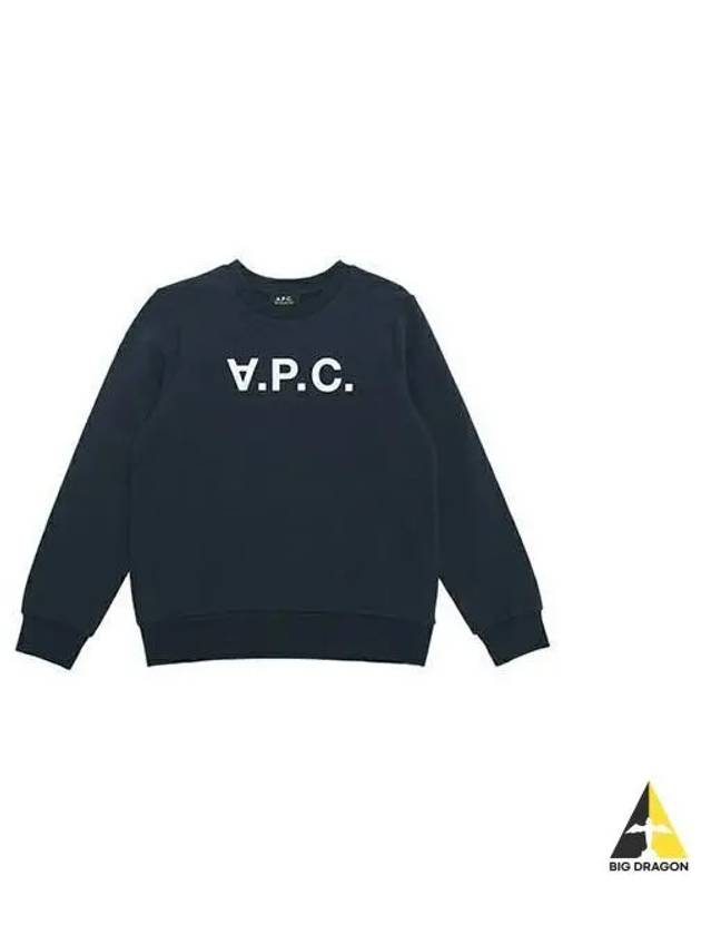 APC Women s VPC Logo Sweatshirt Navy Gray COFAX F27644 - A.P.C. - BALAAN 1