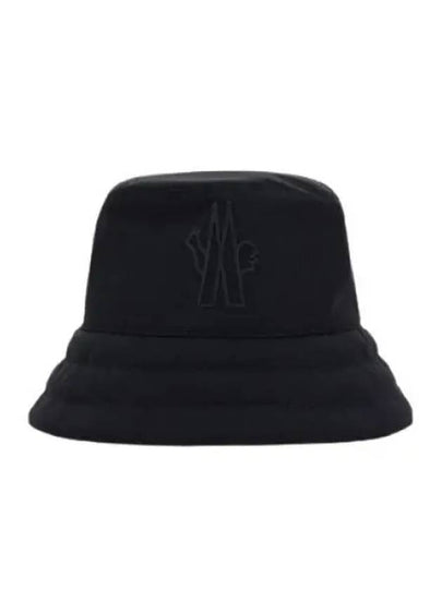 Grenoble Logo Applique Bucket Hat Black - MONCLER - BALAAN 2