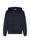 Men's Oversized Cotton Hoodie Navy - STONE ISLAND - BALAAN 2