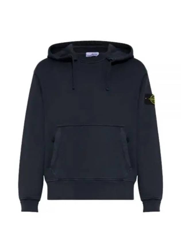 Men's Oversized Cotton Hoodie Navy - STONE ISLAND - BALAAN 2