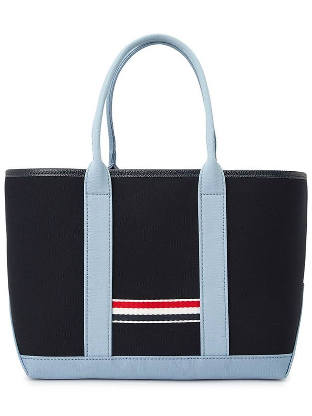 RWB Striped Canvas Small Tote Bag Navy - THOM BROWNE - BALAAN 5