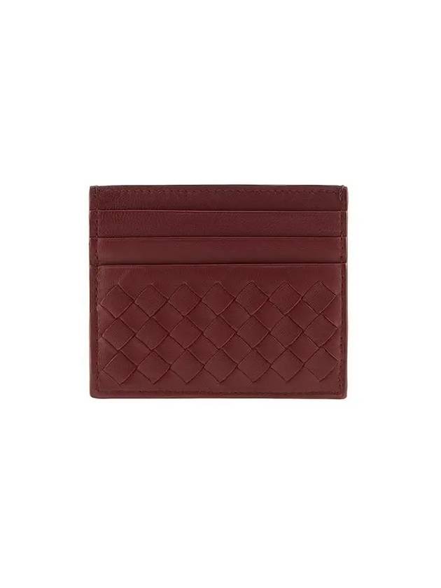 Intrecciato Weaving Card Wallet Wine - BOTTEGA VENETA - BALAAN 2