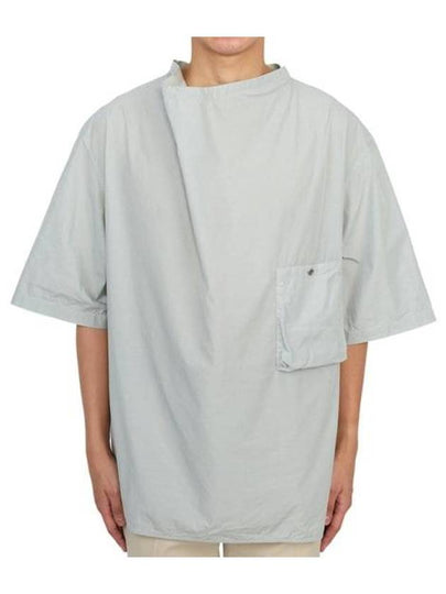 Draped Top Short Sleeve T-Shirt Cloud Grey - LEMAIRE - BALAAN 2