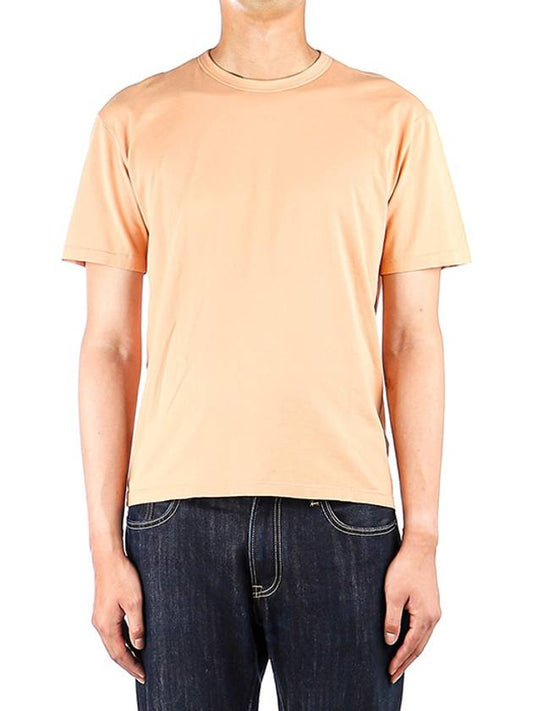 Men's Manica Corta Cotton Short Sleeve T-Shirt Orange - TEN C - BALAAN.