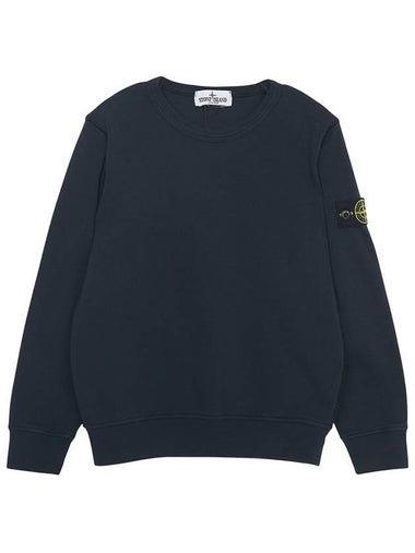 Kids Wappen Patch Crew Neck Sweatshirt Navy - STONE ISLAND - BALAAN 1