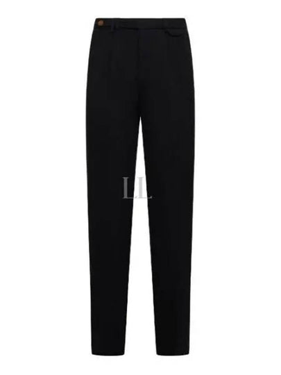 Pleated Detail Chino Straight Pants Black - BRUNELLO CUCINELLI - BALAAN 2