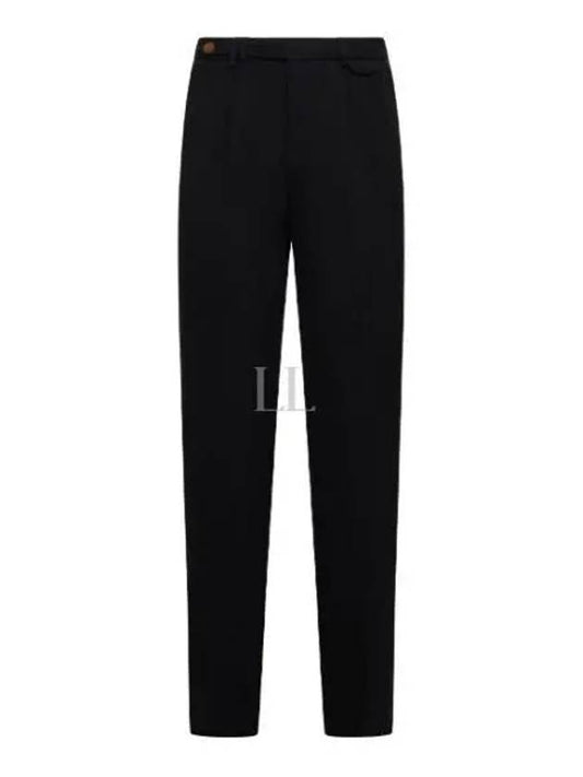 Pleated Detail Chino Straight Pants Black - BRUNELLO CUCINELLI - BALAAN 2